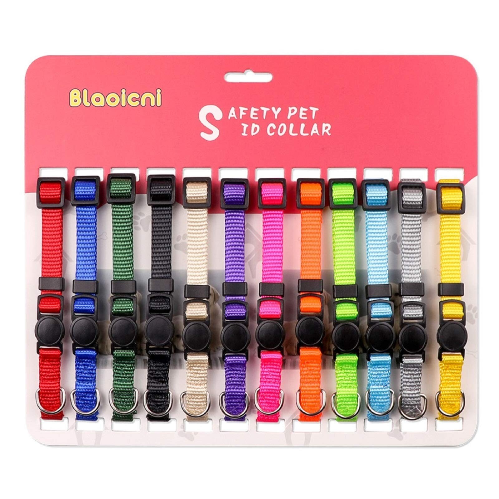 Puppy ID Collar Identification Soft Nylon Adjustable Breakaway Safety Whelpin…