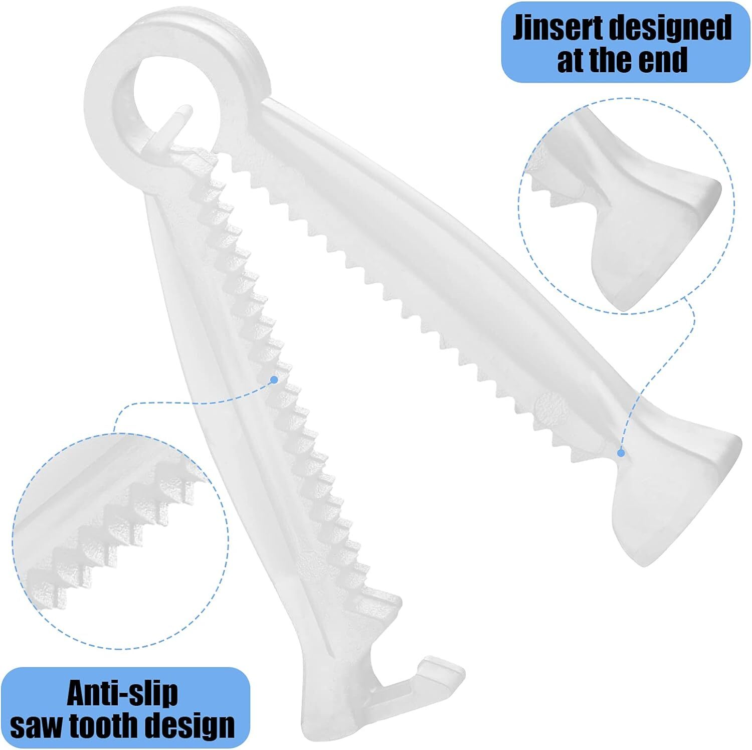 100 Pieces White Umbilical Cord Clamps and 1 Hemostatic Forcep, Disposable Umbil