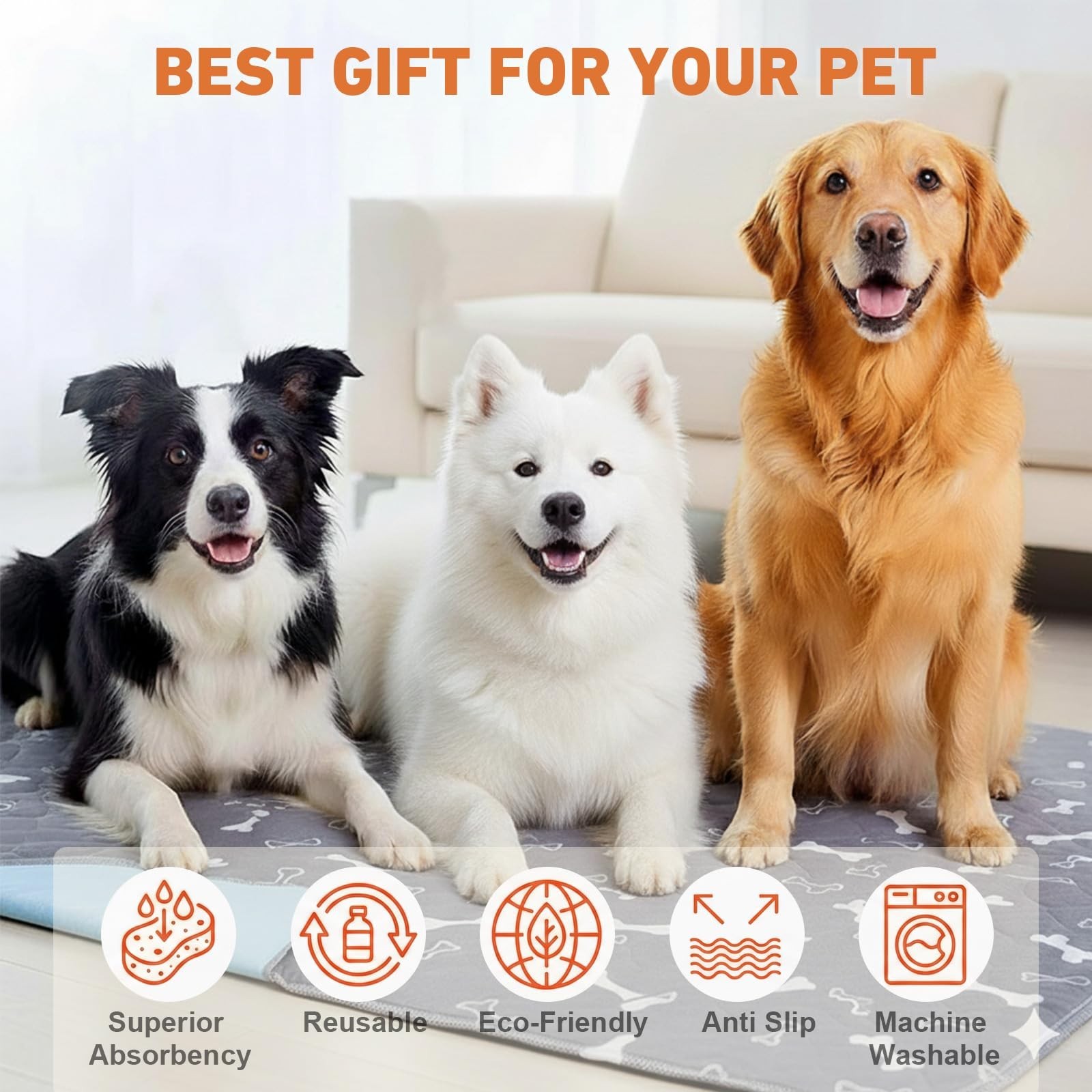 Puppy Pee Pads with Pheromones,Forever Pad,Washable Pee Pads for Dogs,Reusabl…