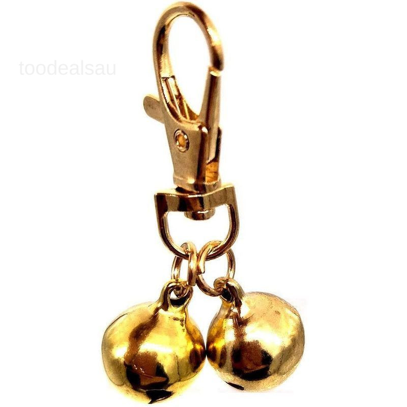 (4 Sets) DIY Pet Bells 304 Stainless Steel Dog Bells 4 pcs Gold and Silver Bell