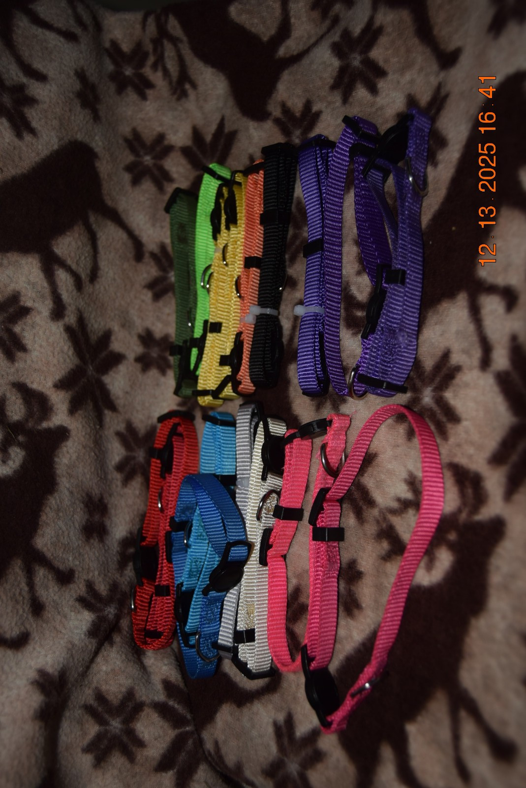LOT(18)Soft Nylon Puppy ID Collars (Adjustable) Whelping BREAKAWAY (NEW/USED)