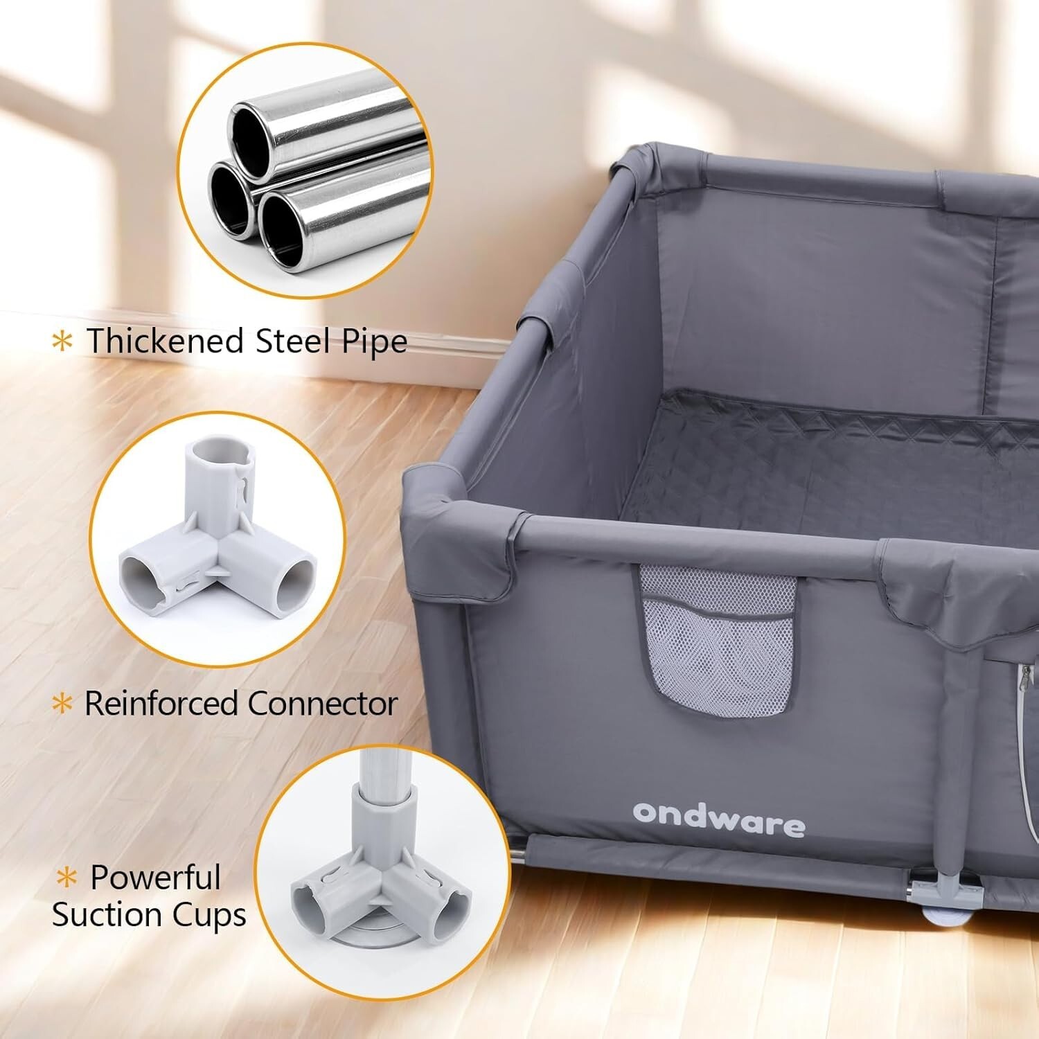 Dog Whelping Box 48 x 48 x 18in with Urine Pad Dogs Puppies Soft & Breathable