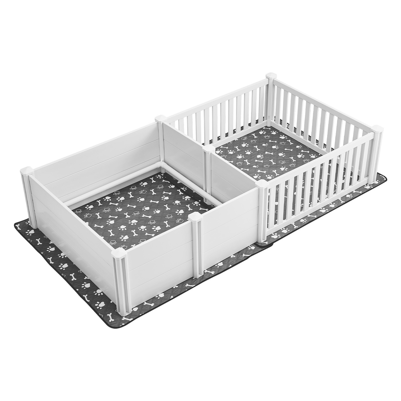 Dog Whelping Box 93.3×48.4×18.1 inch Door Height Adjustable for Extra Large Dogs