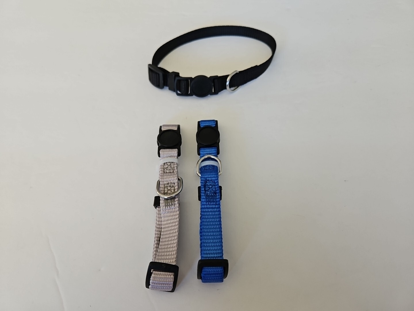 Puppy Collars Lot of 3 Soft Nylon Whelping Puppy ID Adjustable Breakaway Litter