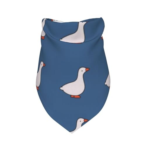 Silly Goose on the Loose Triangle Dog Bandana,Summer Bandana Funny Dark blue
