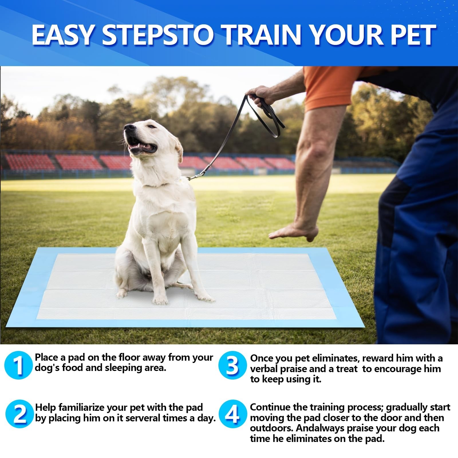 31×47 Extra Large Dog Pee Pads for Large & Giant Breeds, 40 Count – Leak-Proo…