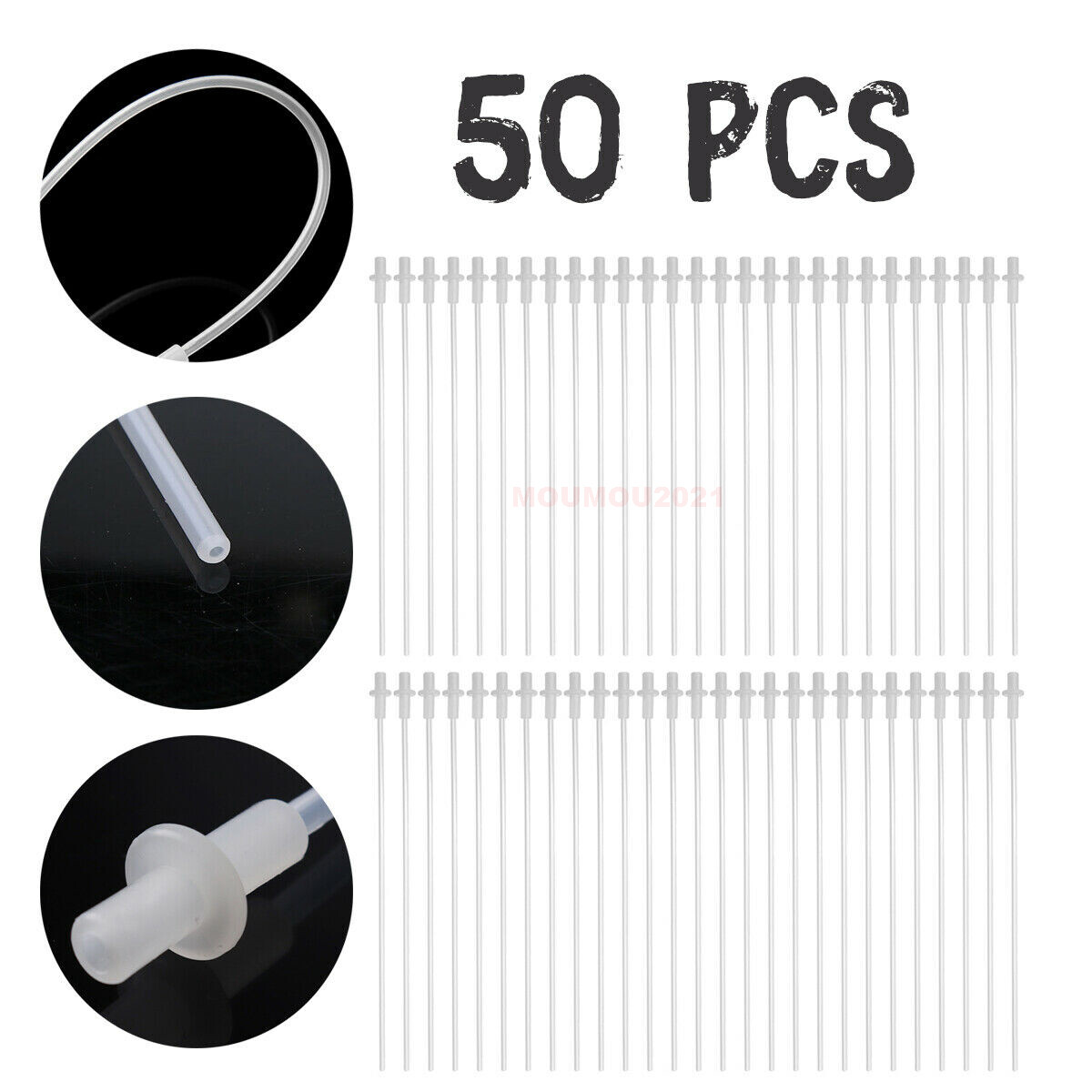 50pcs Disposable Artificial Insemination Rods Tube For Dog Goat Sheep Breed Rods
