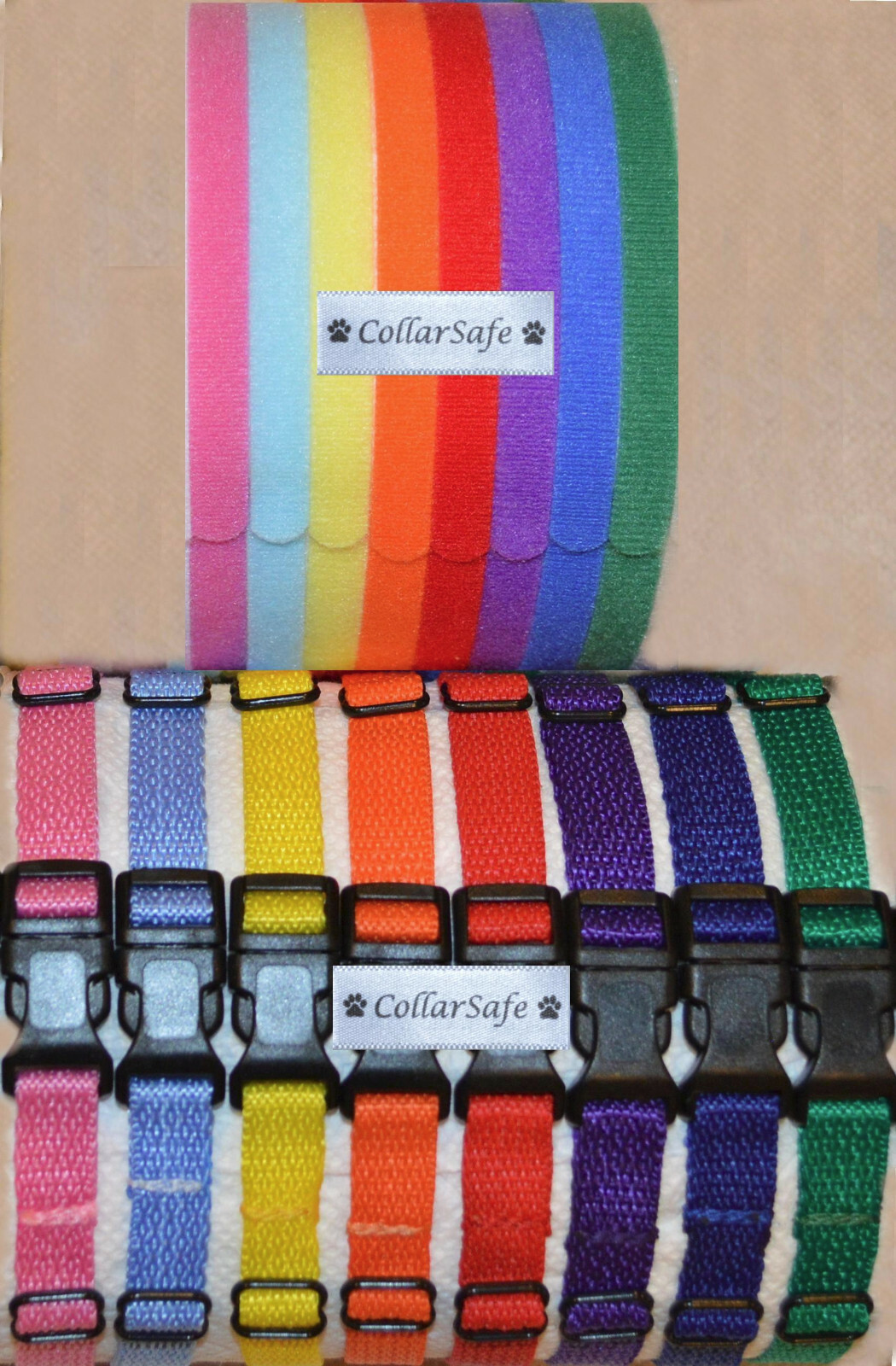 CollarSafe PUPPY ID COLLAR SET – Nylon Collars & Litter Bands – HandMADE USA