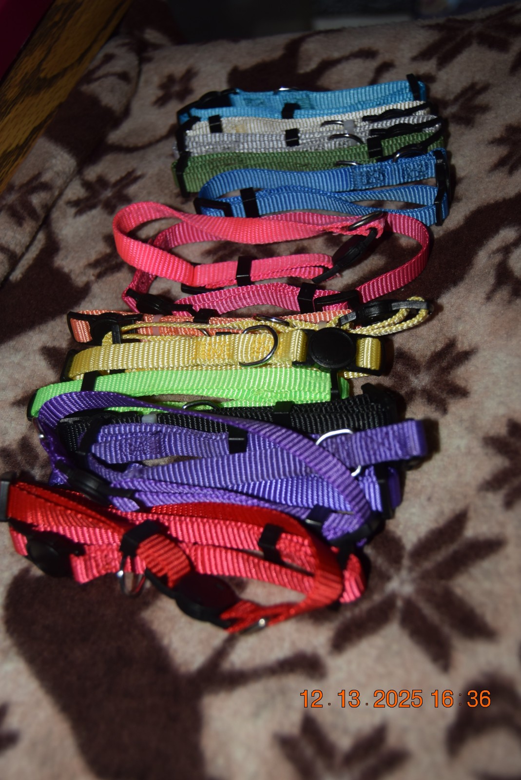 LOT(18)Soft Nylon Puppy ID Collars (Adjustable) Whelping BREAKAWAY (NEW/USED)