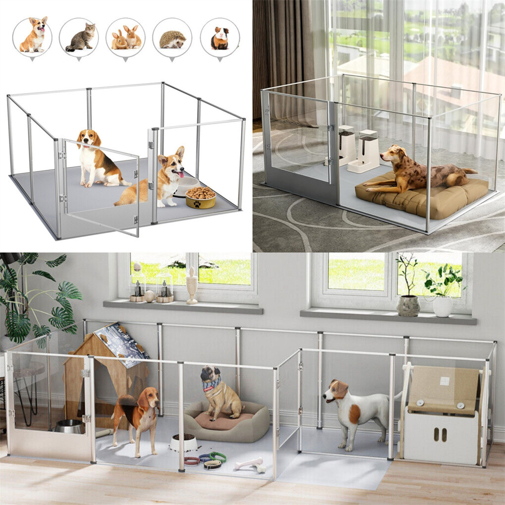 XXL Large Sleek Acrylic Dog Whelping Pen Box Safest Pet Enclosure Fertility Cage