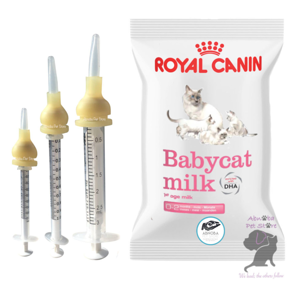 3pk Cleft Palate Nipple Nursers & FREE Royal Canin Babycat Milk kitten Whelping