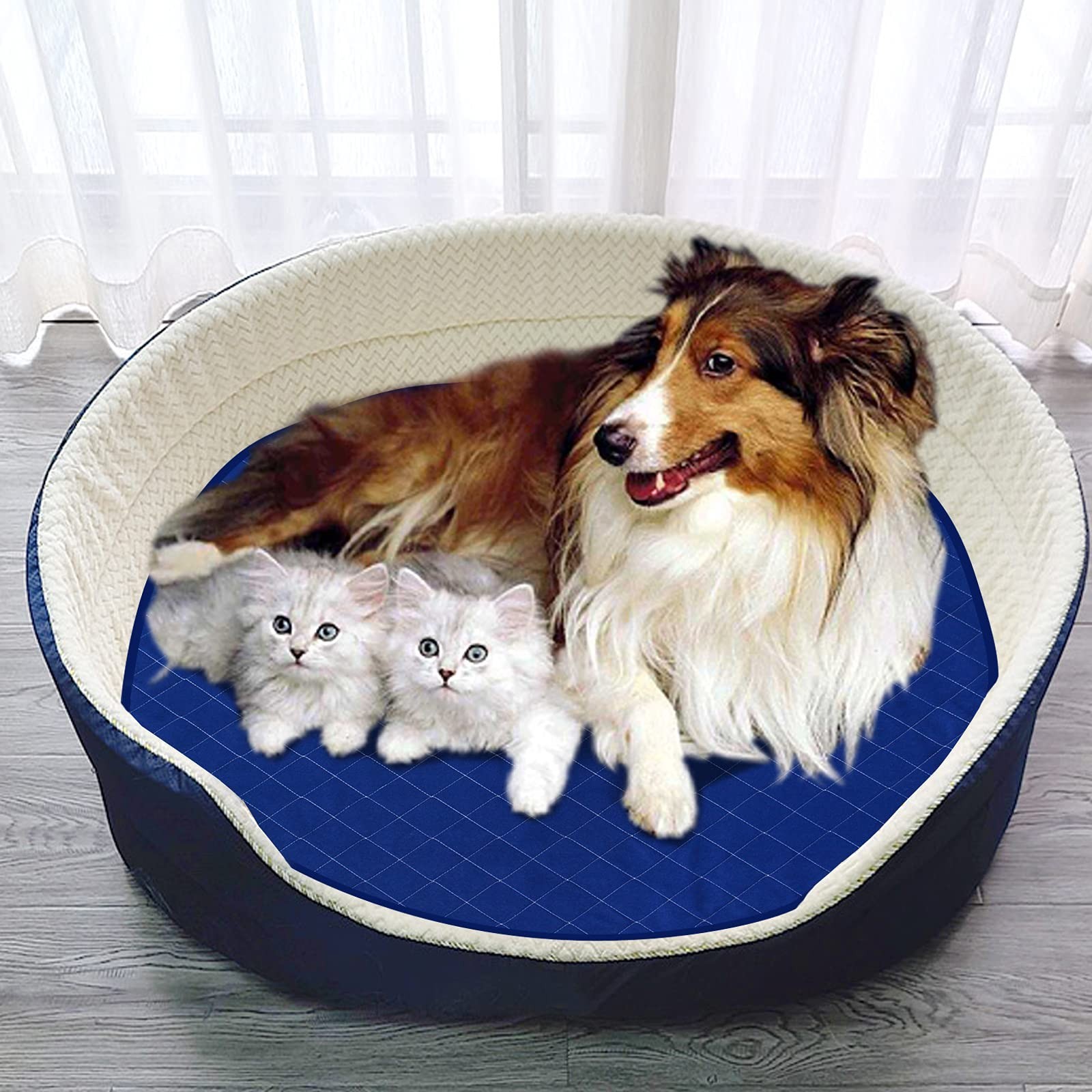 Washable Pee Pads for Dogs, Reusable 36″ Round Whelping Pads, Whelping Box fo…