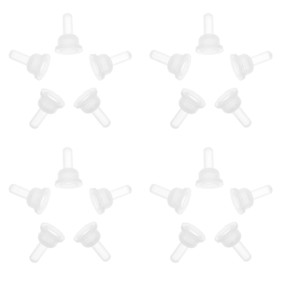40Pcs Durable Silicone Nurser Pacifiers White for Small Pet Feeding