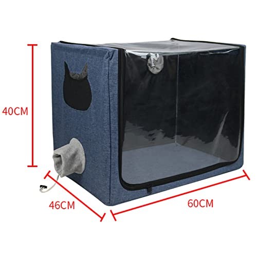 Pet Atomization Nest,Cat and Dog Atomization Box Oxygen Inhalation 24 in Grey