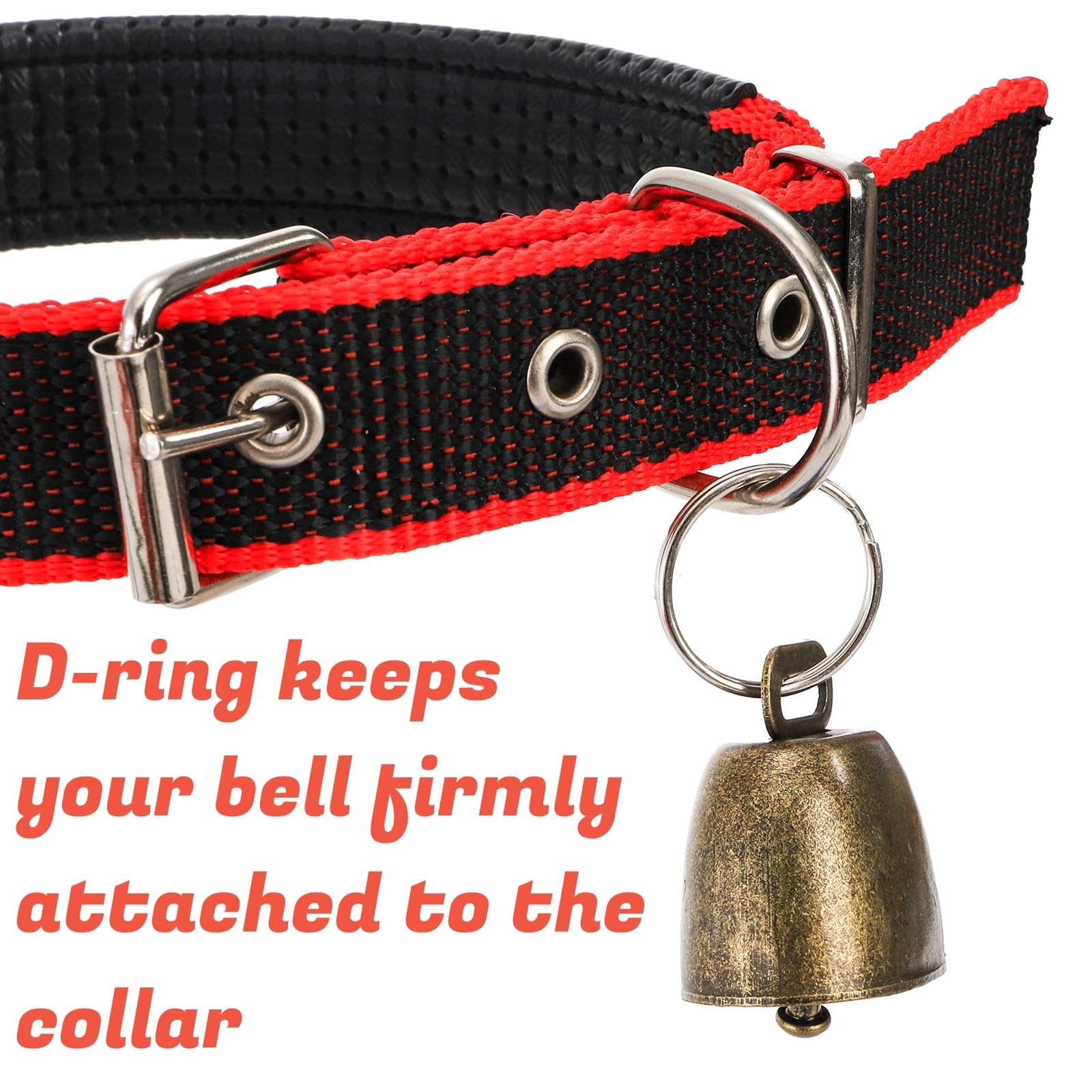 12 Pack Goat Collars with Bells, Adjustable Nylon Sheep Collar with Anti-Lost