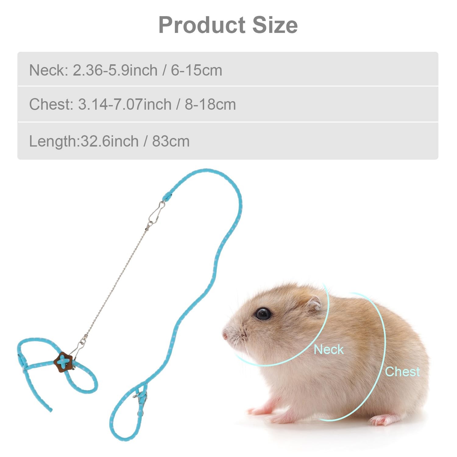 Hamster Adjustable Training Lead Leash Nylon for Hamster Rat Squirrel Gerbil …