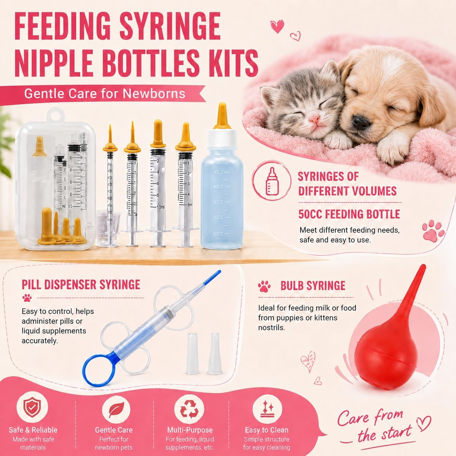 Puppy Kitten Whelping Kit with 32″ Pen