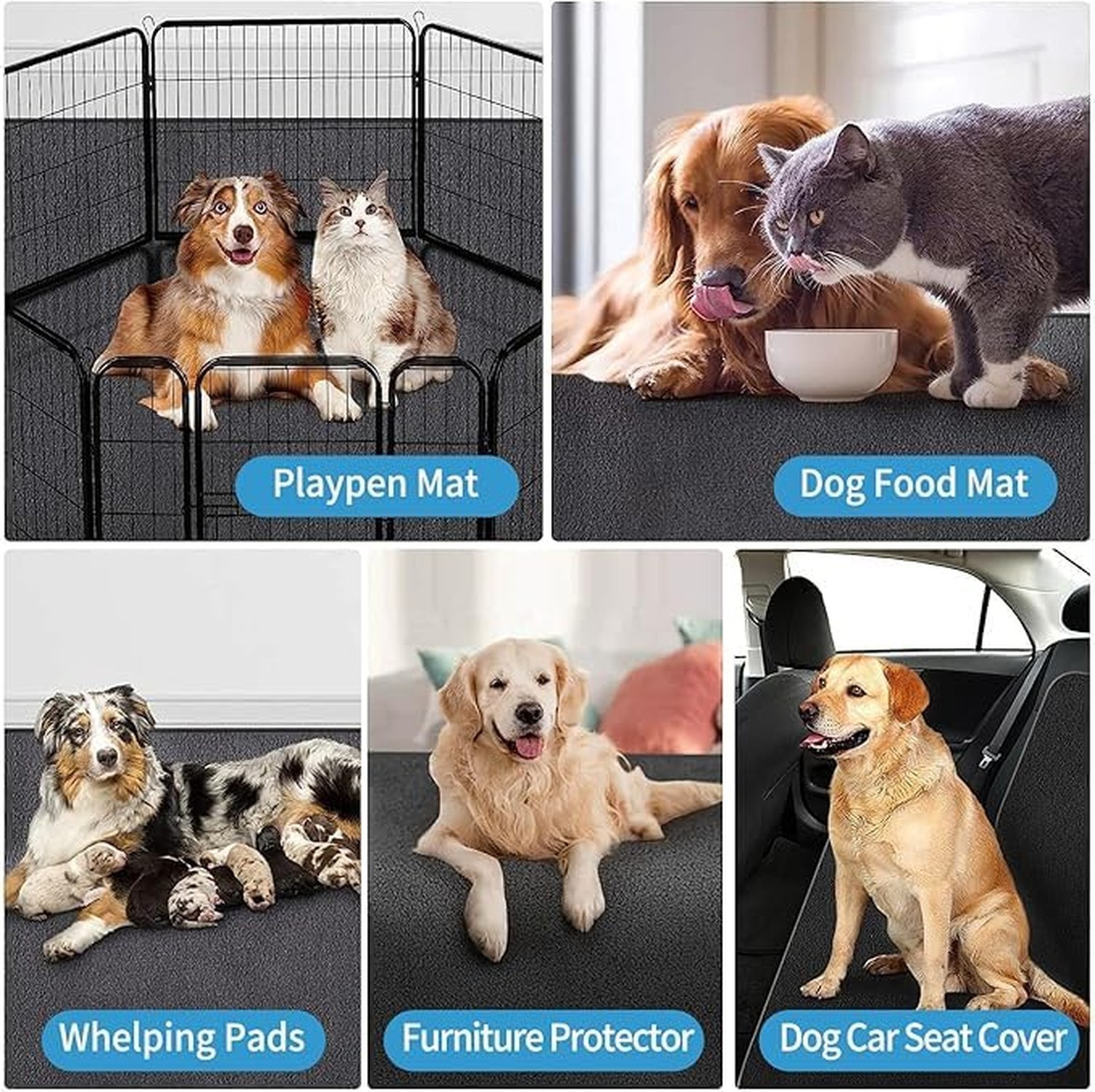Dog Playpen Mat Pads, Puppy Pads for Dogs Training, Whelping, Housebreaking, …