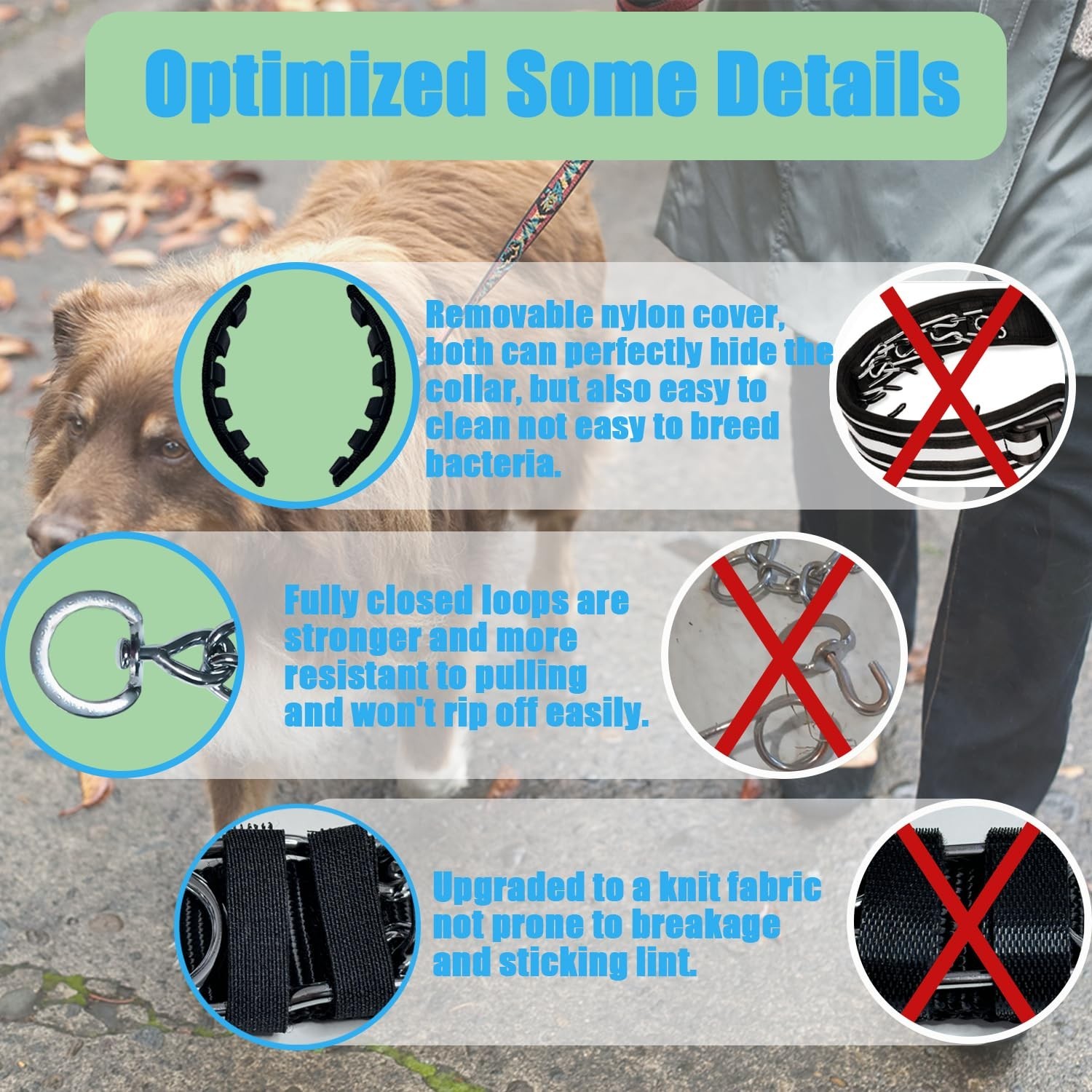 Adjustable Collar with Quick Release Buckle Collars for Small Medium Large Dogs