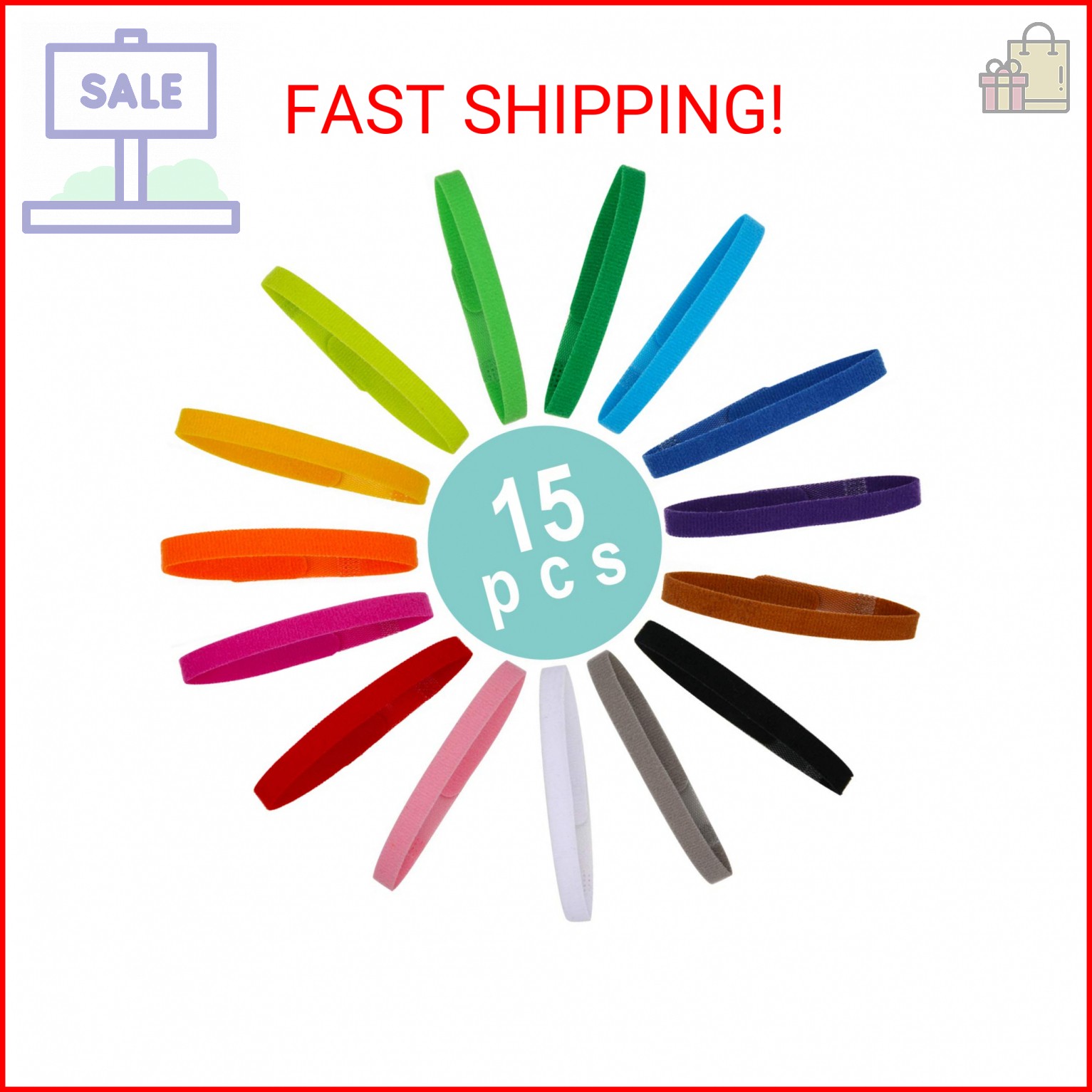 15 Pcs Puppy Whelping Collars Newborn Pet Collars Double-Sided Soft Adjustable I