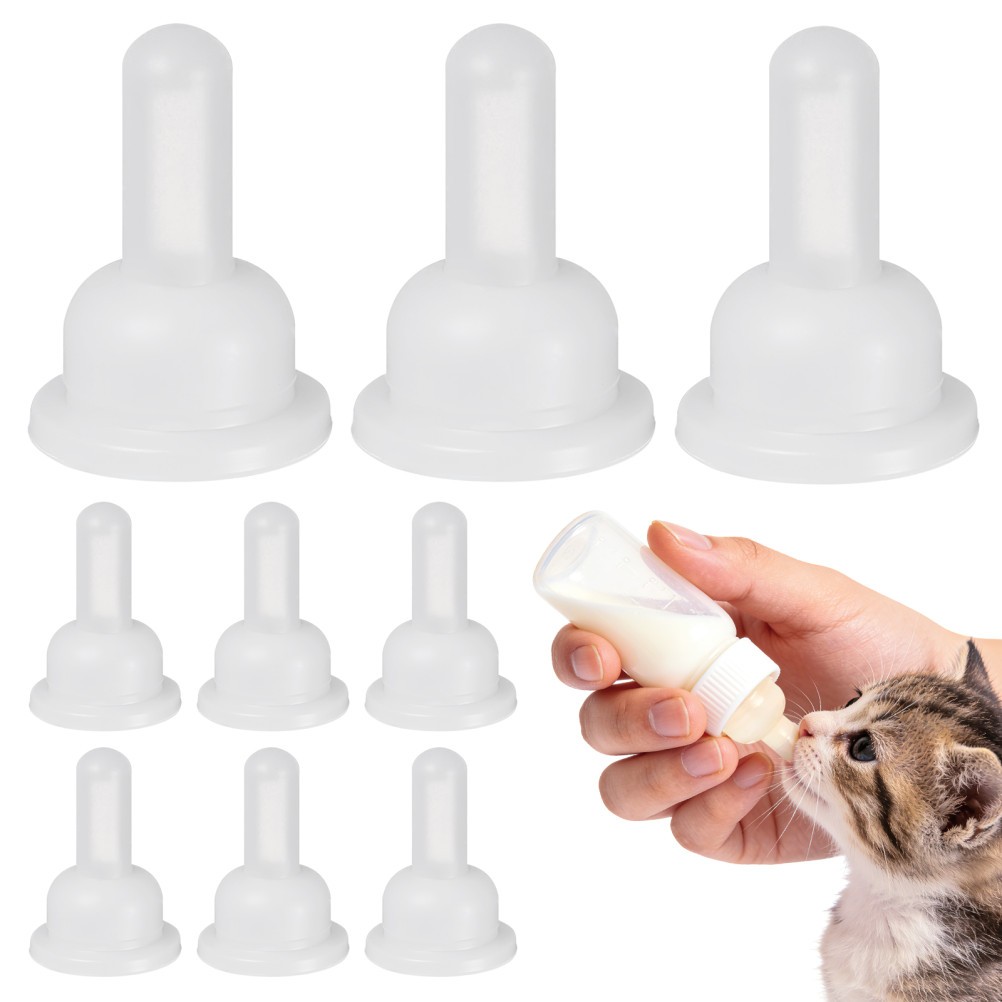 40Pcs Silicone Pet Nurser Nipples Reusable Feeding Pacifiers for Small Pets