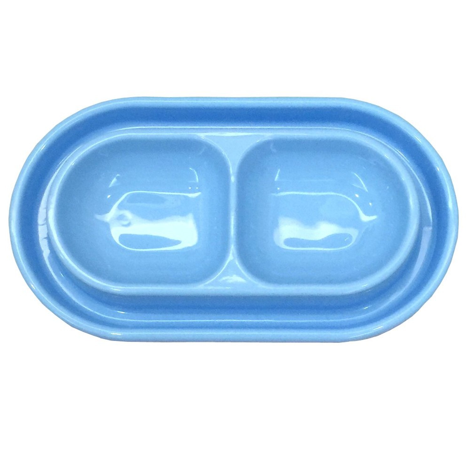 Cat Kitten Dish Dog Puppy Feeder Pet Bowl 3 Colors New Light Blue Small