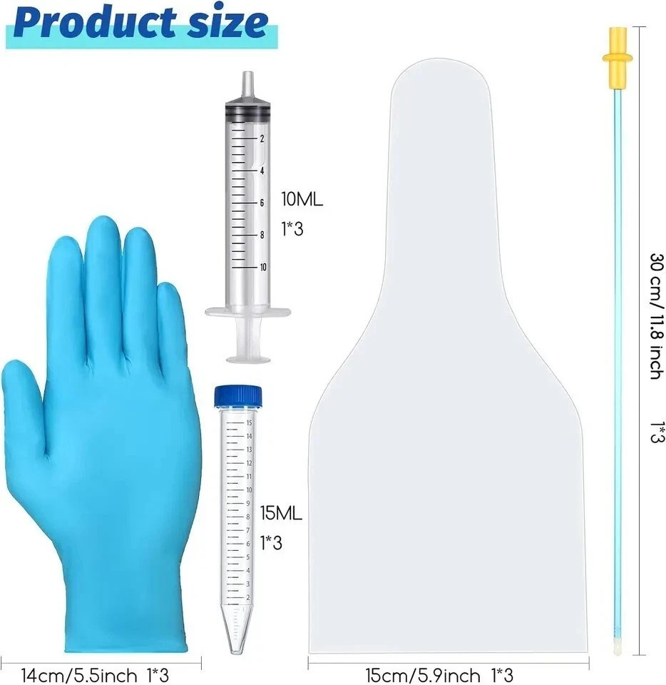 3 Set AI Artificial Insemination Dog Breeding Kit, Canine Tube Semen Collection