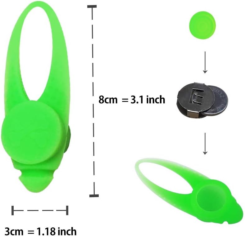 LaRoo Dog Lights for Night Walking, LED Collar 1th Gen, Green-A