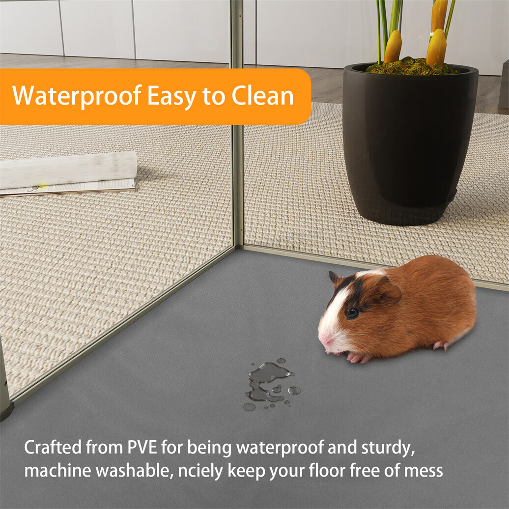 M-XXL Whelping Box with Waterproof Pad Clear Acrylic Puppies Pen Pet Dog Kennel
