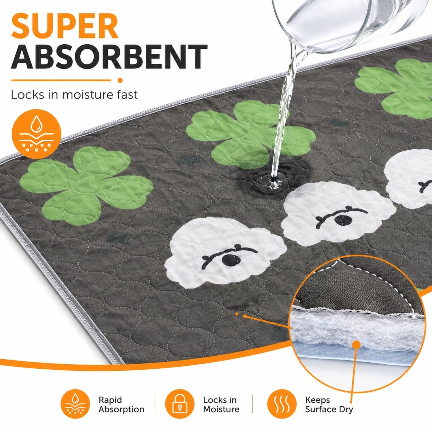 Washable Pee Pads for Dogs, Training Pads Puppy Pads Leak-Proof Reusable Pet …