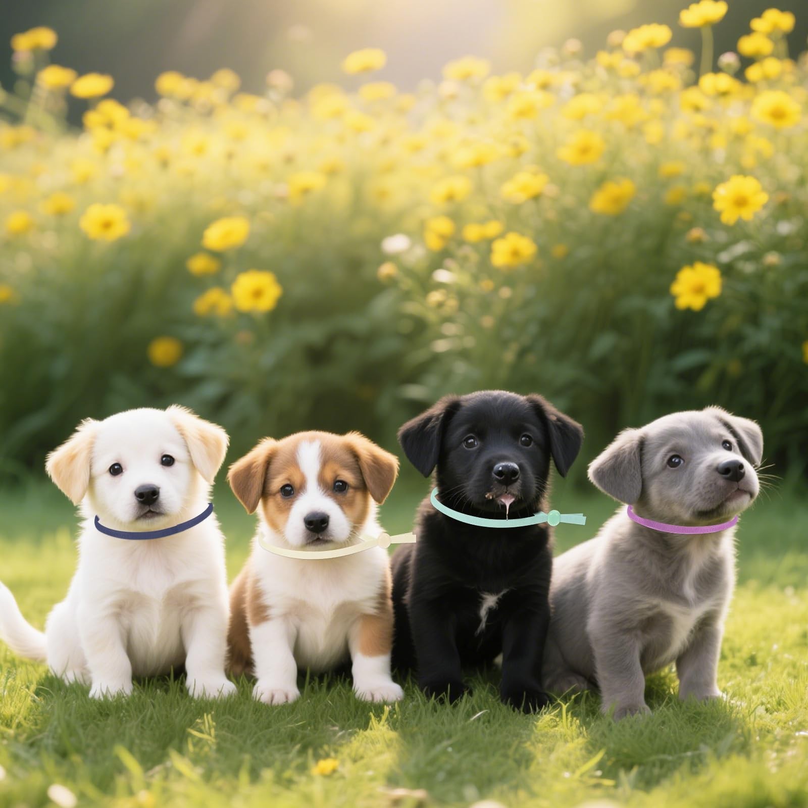 75pcs Stretchy Puppy Collars for Litter Colored Whelping Identification Bands…