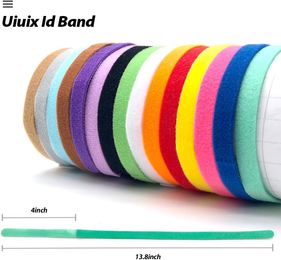 15 Colors Puppy ID Collars Whelping Dog Band Newborn Soft Fabric Identification