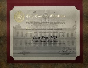 Dr. Lisa Eng awarded Woman of the Year in Medicine