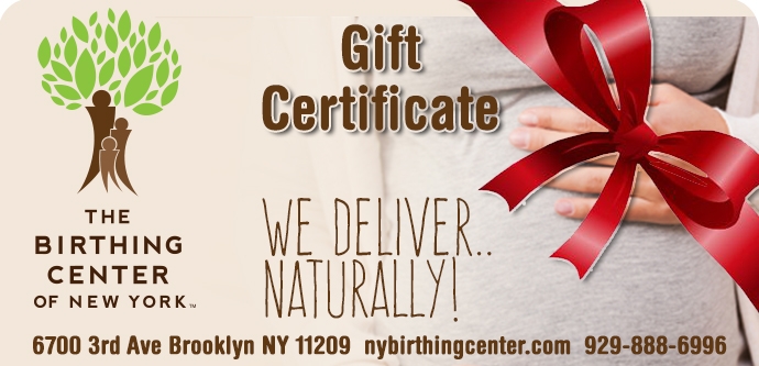 Birthing center gift certificates