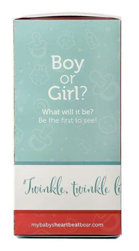 Heartbeat Bear Gender Reveal Box Girl or Boy