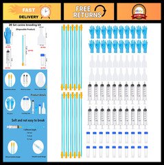 20 Set Dog Breeding Kit – AI Artificial Insemination Supplies, Canine Inseminati